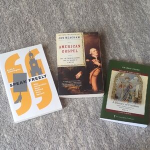 Set of Three Books: Speak Freely, American Gospel, A History of Freedom
